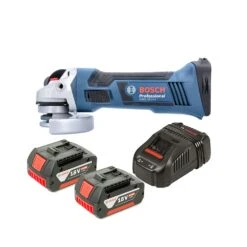 Bosch GWS 18 V-LI Cordless Angle Grinder 115mm With 2 X 5.0Ah Batteries & Charger