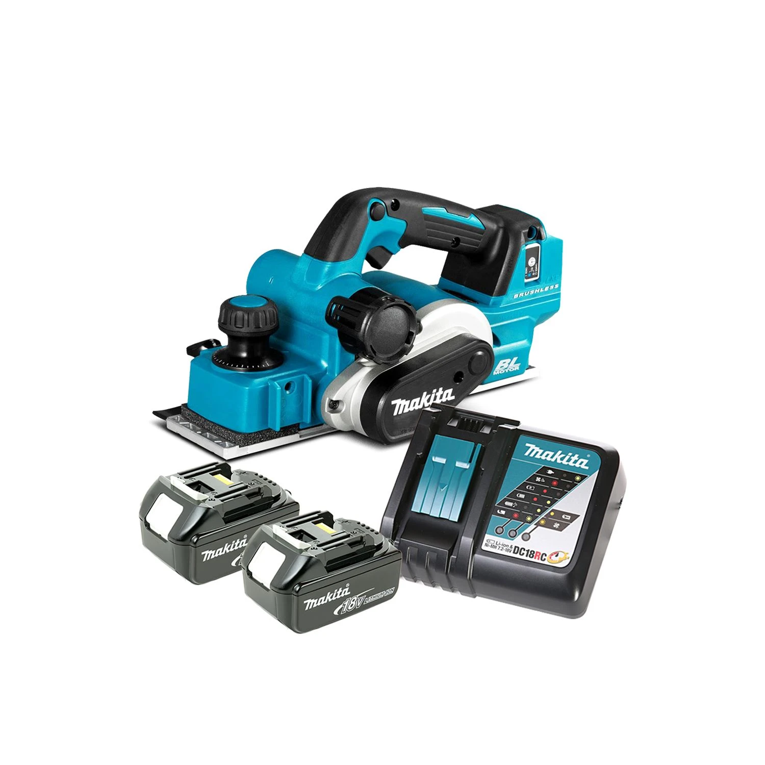 Makita DKP181 18V BL Planer + 2 X 4.0Ah Batteries & Charger - Image 14