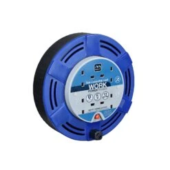 Masterplug MSTMCT08134R 13A 4-Socket Cable Reel Thermal Cutout Blue 240V
