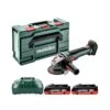 Metabo WVB 18 LT BL 11-115 Quick 18V Cordless Brushless 115mm Angle Grinder With 2 X 4.0Ah Batteries, Charger & MetaBox