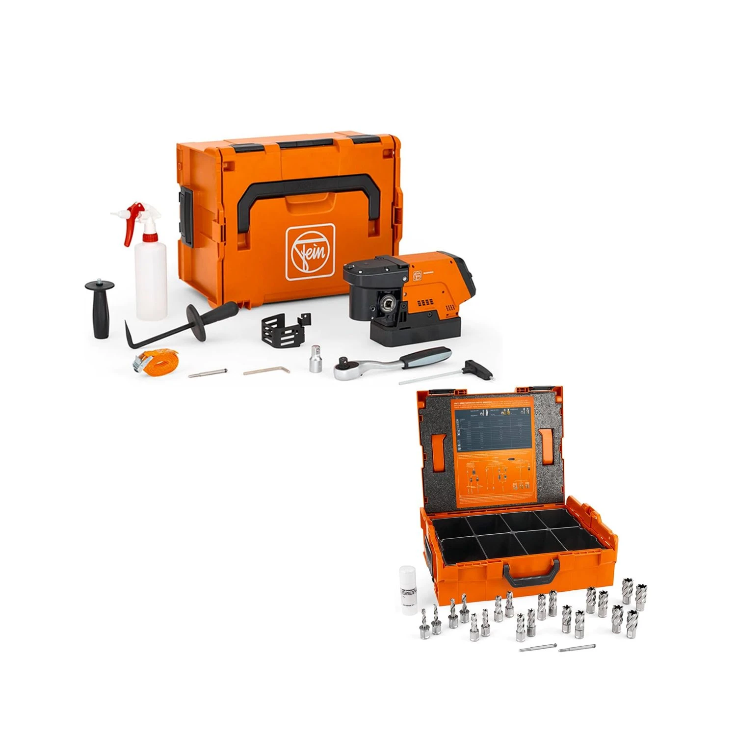 Fein 72732365241 KBC 36 Corded 1200W MAGFORCE Magnetic Core Drill With 3/4" Weldon Truck Frame Set In Case 110V