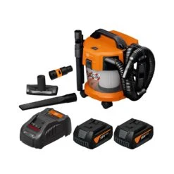 Fein ASBS 18-10 Select AS 18V Cordless L-Class Wet & Dry Vacuum Cleaner With 2 X 5.0Ah Batterie & Charger
