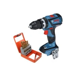 Bosch GSB18V-60 Combi Drill + 19 Piece HSS Twist Drill Bit