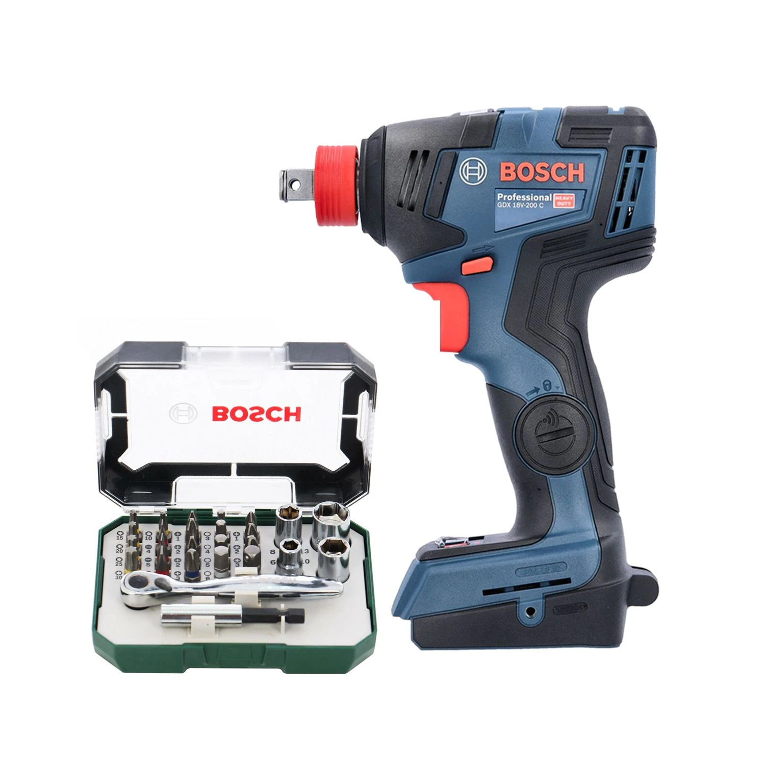 Bosch GDX18V-200C Brushless Impact Wrench/Driver With 26 Piece Rainbow Evo Screwdriver Bit - Image 11