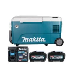 Makita CW002G 40Vmax XGT Cordless 50L Cooler / Warmer Box With 2 X 5.0Ah Batteries & Charger