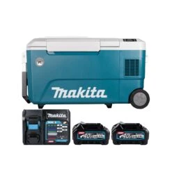 Makita CW002G 40Vmax XGT Cordless 50L Cooler / Warmer Box With 2 X 2.0Ah Batteries & Charger