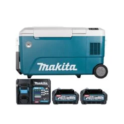 Makita CW002G 40Vmax XGT Cordless 50L Cooler / Warmer Box With 2 X 2.5Ah Batteries & Charger