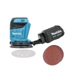 Makita DBO180 18V Li-ion 125mm Random Orbit Sander With 10 Piece Hook Loop Discs - 240 Grit