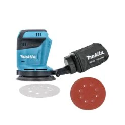 Makita DBO180 18V Li-ion 125mm Random Orbit Sander With 10 Piece Hook Loop Discs - 120 Grit