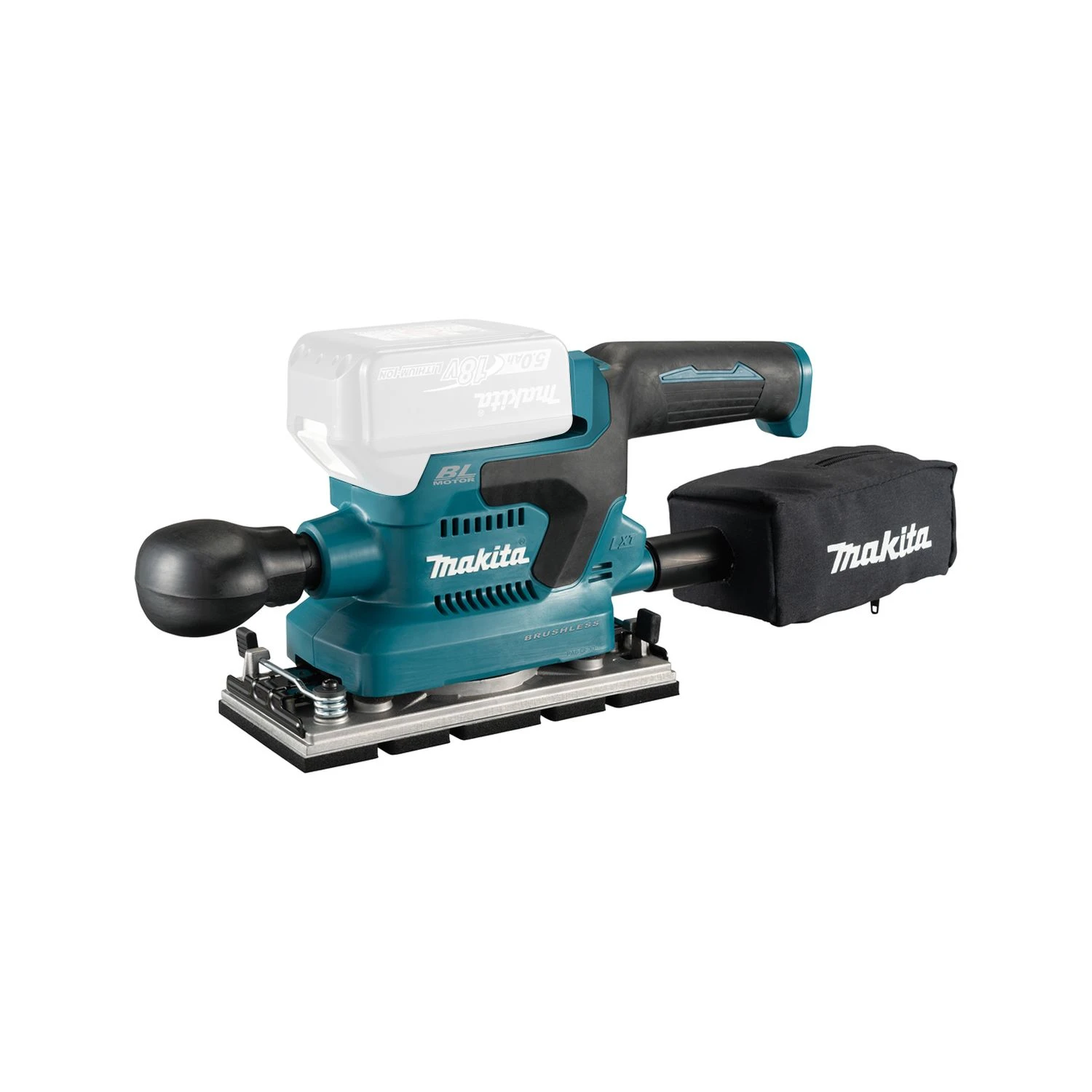 Makita DBO382 18V LXT Cordless Brushless Finishing Sander With 2 X 6.0Ah Batteries & Charger - Image 2