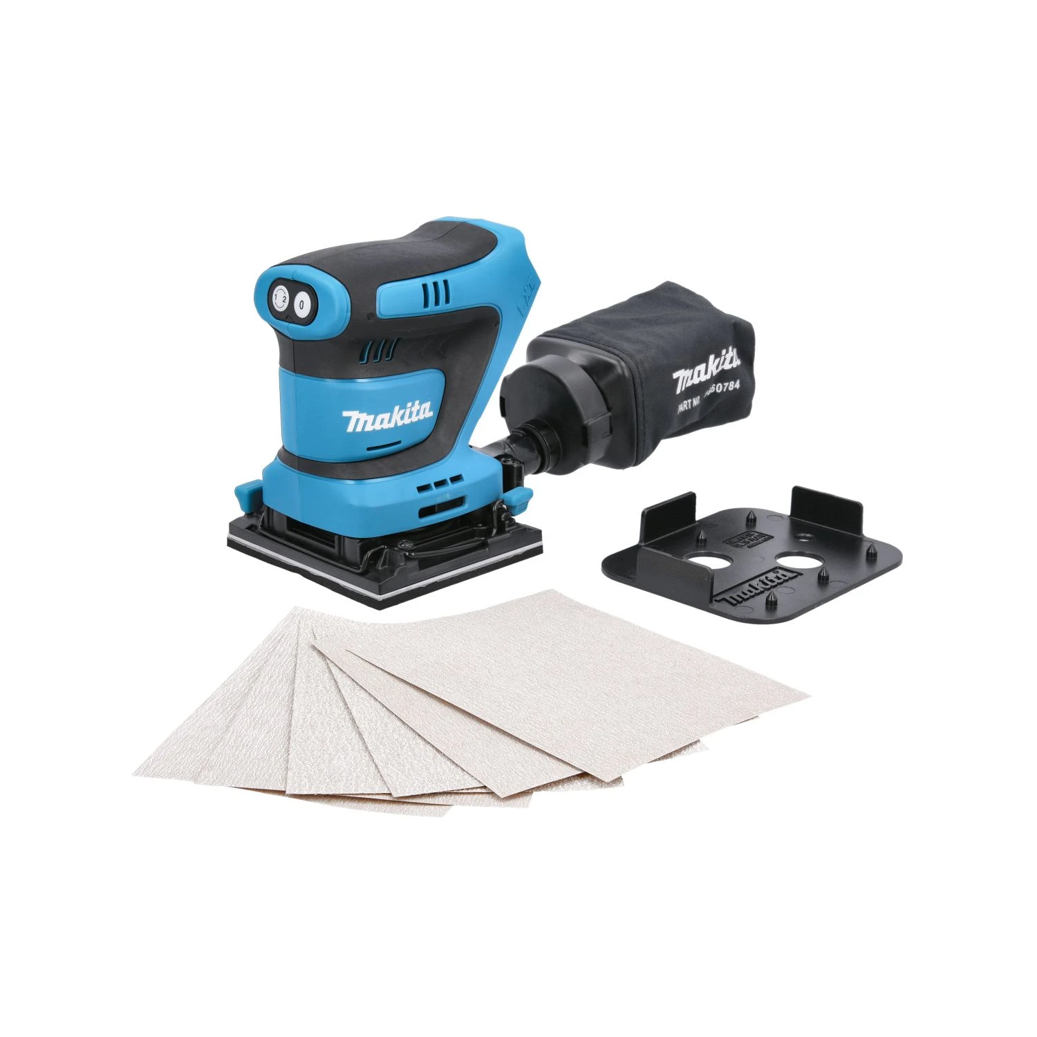 Makita DBO481 18V LXT Cordless 1/4" Sheet 140mm Finishing Sander With 2 X 5.0Ah Batteries, Charger & Makpac 3 Case - Image 8