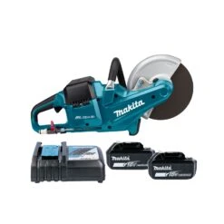 Makita DCE090ZX1 Twin 18V Brushless 230mm Disc Cutter With 2 X 6.0Ah Batteries & Charger