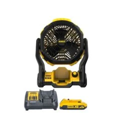 DeWalt DCE512 18V XR Cordless Portable 180° Jobsite Fan With 1 X 2.0 Ah Battery & Charger