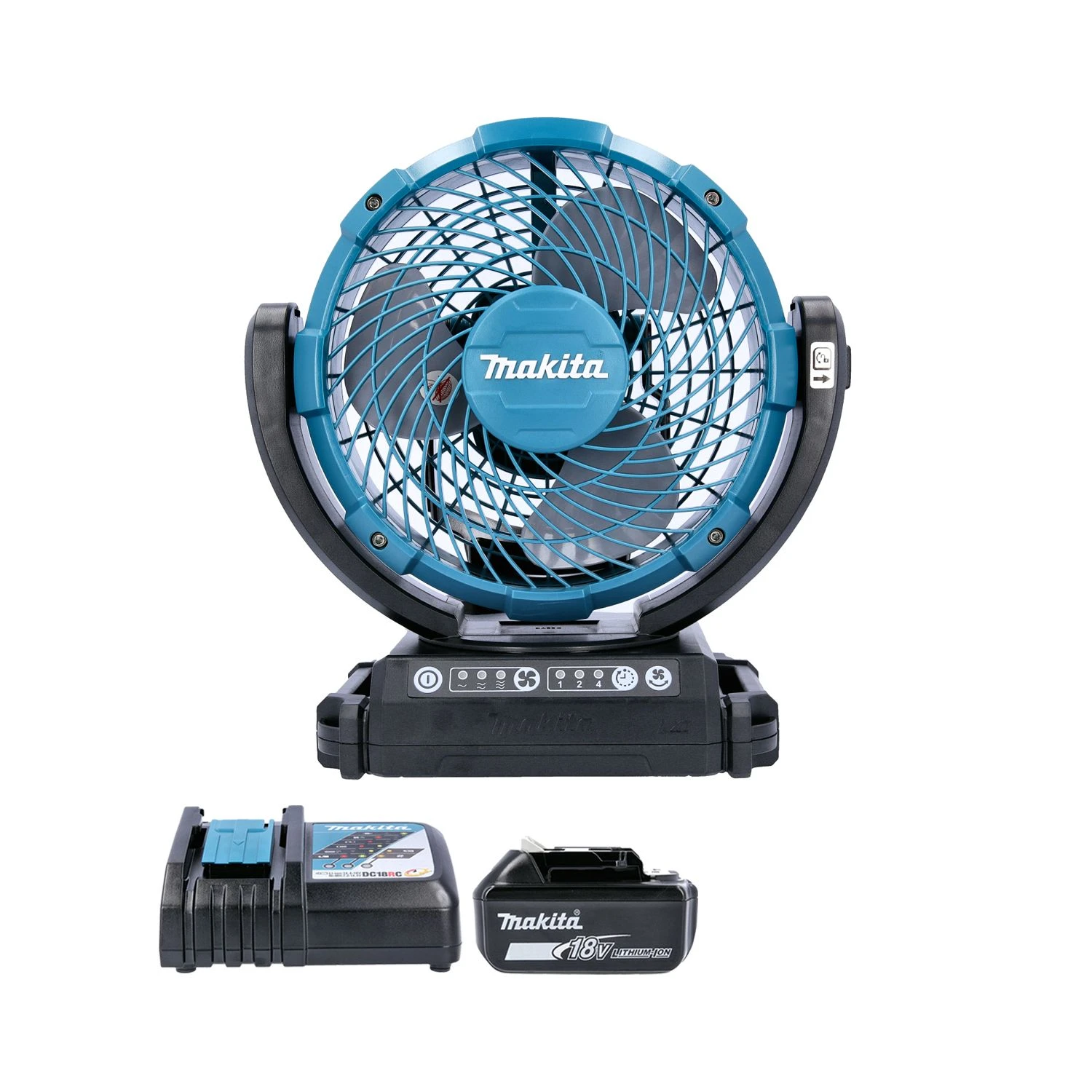 Makita DCF102 14.4/18V LXT Cordless Portable Fan With 1 X 5.0Ah Battery & Charger