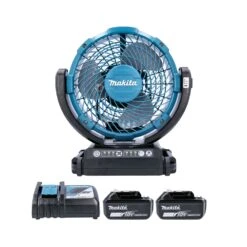 Makita DCF102 14.4/18V LXT Cordless Portable Fan With 2 X 6.0Ah Batteries & Charger
