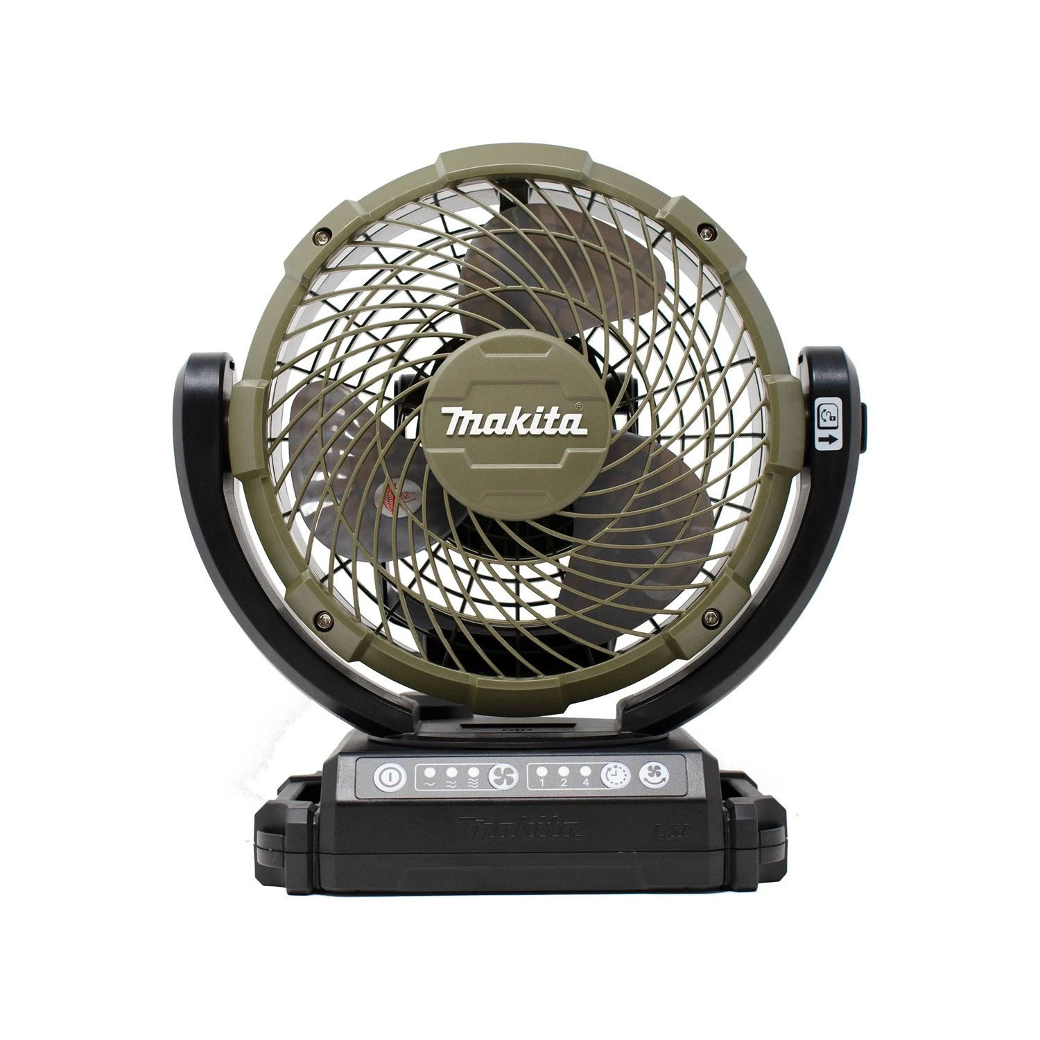 Makita DCF102 14.4V / 18V LXT Cordless Olive Green Portable Fan With 1 X 5.0Ah Battery & Charger - Image 2