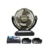 Makita DCF102 14.4V / 18V LXT Cordless Olive Green Portable Fan With 2 X 6.0Ah Batteries & Charger