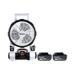 Makita DCF201 18V LXT White Cordless Portable Fan With 2 X 5.0Ah Batteries