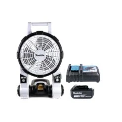 Makita DCF201 18V LXT White Cordless Portable Fan With 1 X 6.0Ah Battery & Charger