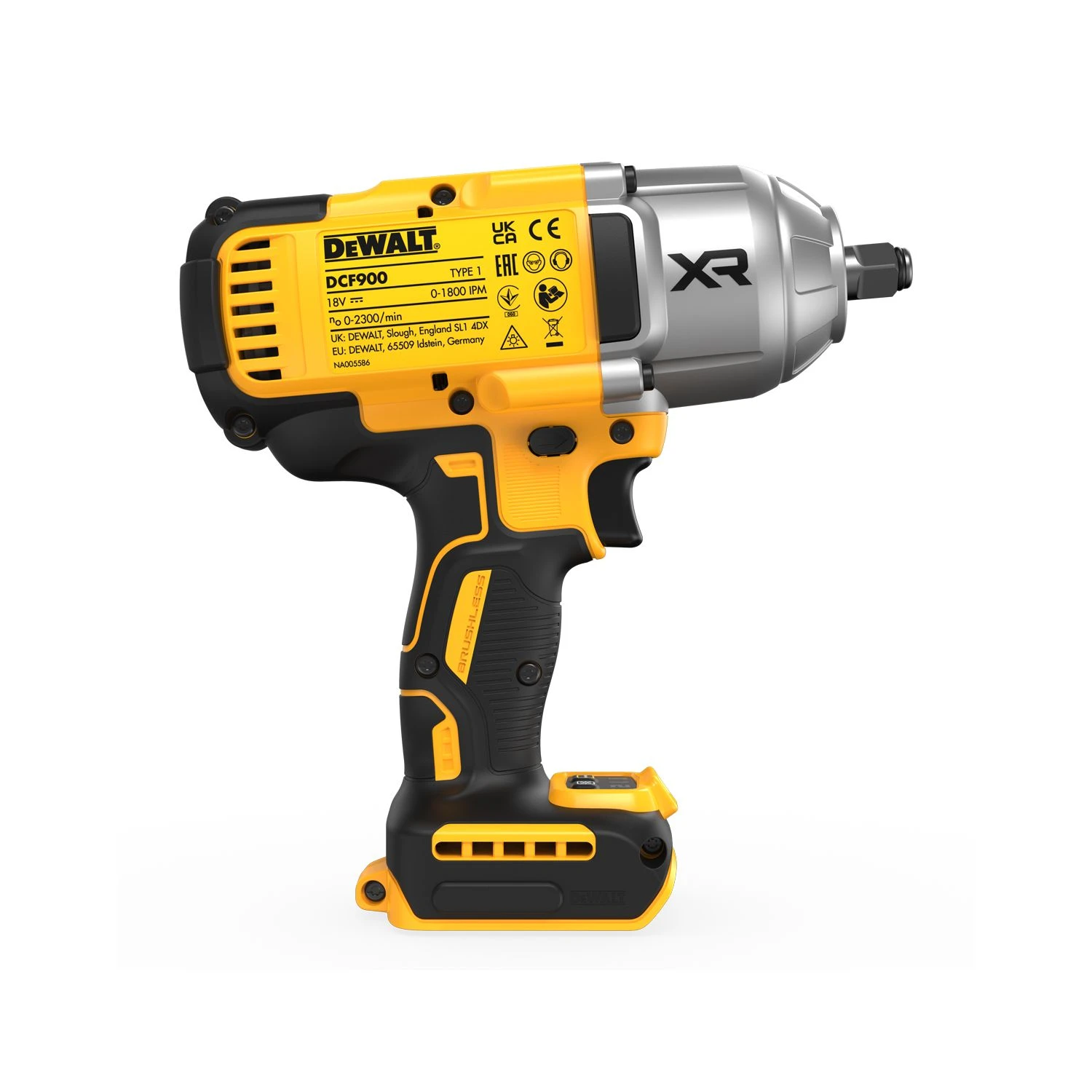 DeWalt DCF900 18V XR Cordless Brushless 1/2" High Torque Impact Wrench With 2 X 5.0Ah Batteries, Charger & TSTAK II Case - Image 6
