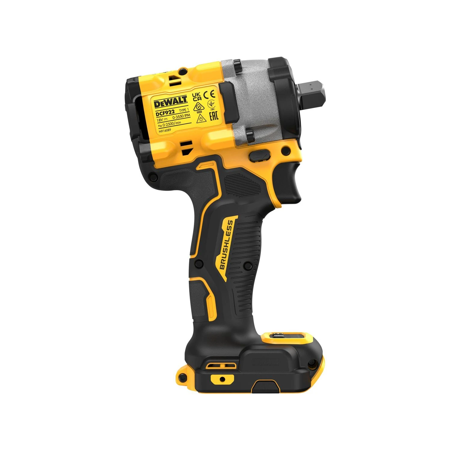 DeWalt DCF922 18V XR Cordless Brushless 1/2" Detent Pin Impact Wrench With 1 X 4.0Ah Battery, Charger & Case - Image 6