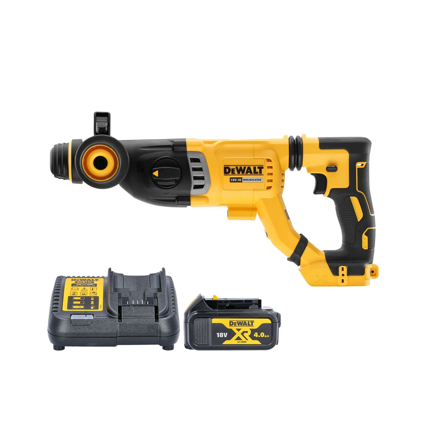 DeWalt DCH263 18V XR Brushless SDS Plus Rotary Hammer Drill With 1 X 4.0Ah Battery & Charger