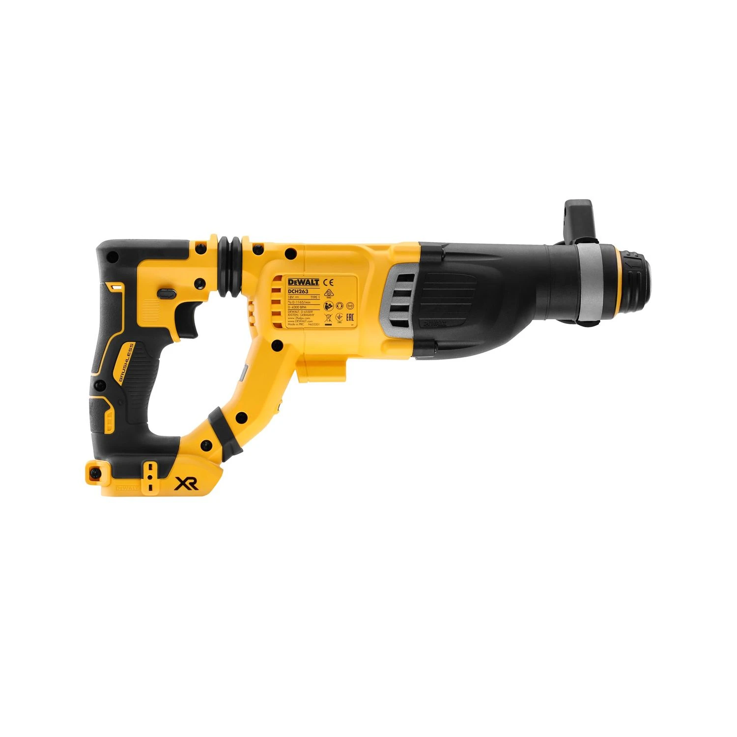 DeWalt DCH263 18V XR Brushless SDS Plus Rotary Hammer Drill With 1 X 5.0Ah Battery & Charger - Image 5