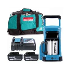 Makita DCM501 12V/18V CXT/LXT Cordless Coffee Maker With 2 X 6.0Ah Batteries, Charger & LXT400 Tool Bag