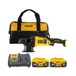 Dewalt DCM848P2 18V XR Cordless Brushless Dual Action 125mm Polisher With 2 X 5Ah Batteries, Charger & Bag
