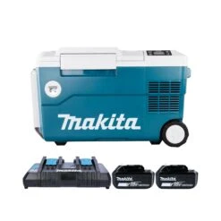 Makita DCW180 18V Cooler / Warmer Box With 2 X 5.0Ah Batteries & Twin Port Charger