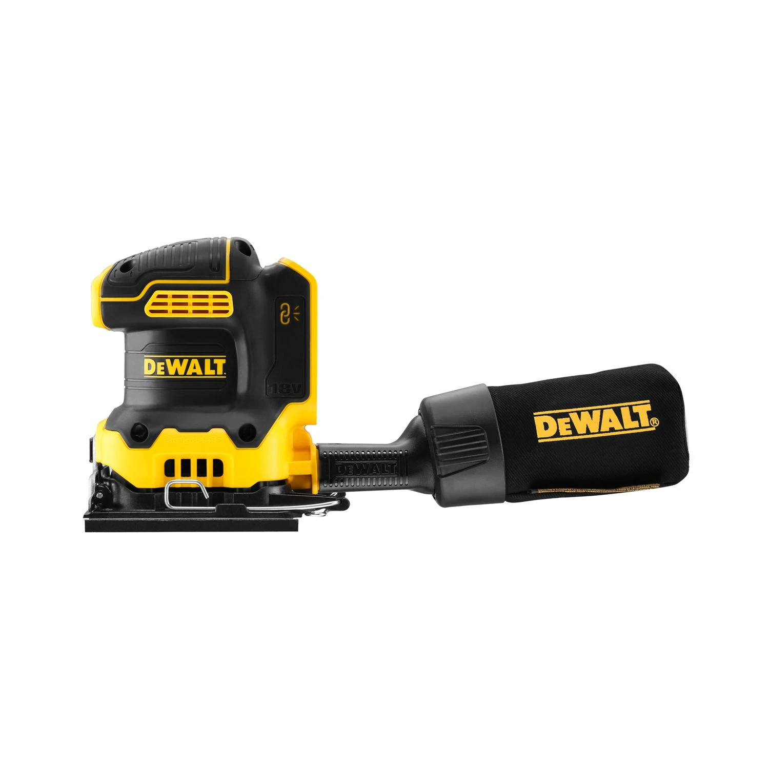 DeWalt DCW200 18V XR Brushless 1/4" Sheet Palm Sander With 2 X 5.0Ah Batteries & Charger - Image 2