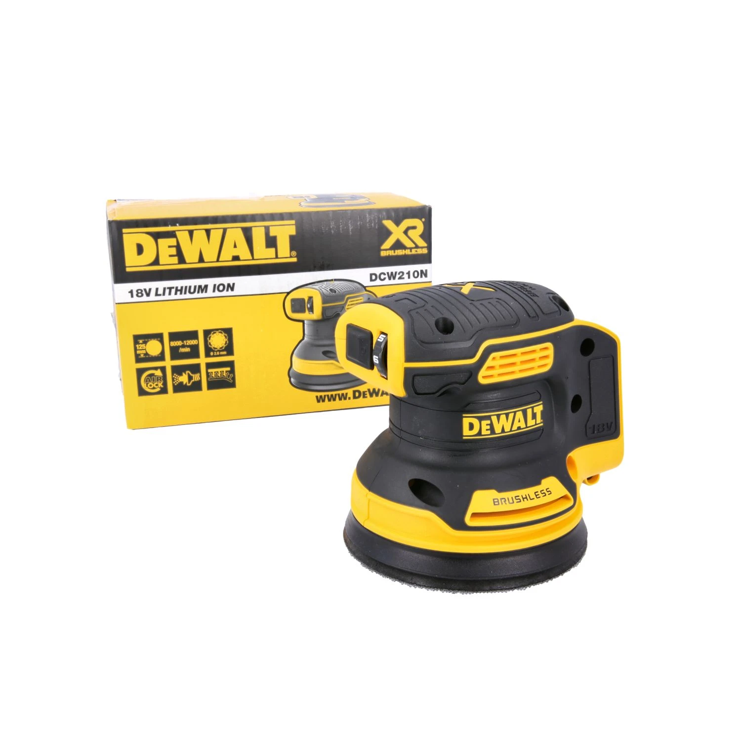 DeWalt DCW210 18V XR Cordless Brushless Random Orbital Sander With 1 X 4.0Ah Battery & Charger - Image 6