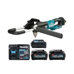 Makita DG001GZ05 40Vmax XGT Brushless Earth Auger With 2 X 4.0Ah Batteries, Charger & Adaptor