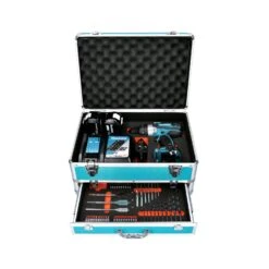 Makita DHP458 18V Combi Drill + 2 X 6Ah Batteries & Charger With 70pc Acc. Set