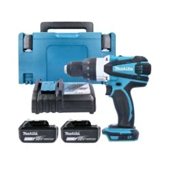 Makita DHP458 18V Cordless Compact Combi Drill With 2 X 6.0Ah Batteries, Charger, Case & Inlay