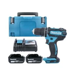 Makita DHP482 18V LXT Li-Ion 2-Speed Combi Drill With 2 X 6.0Ah Batteries, Charger, Case & Inlay