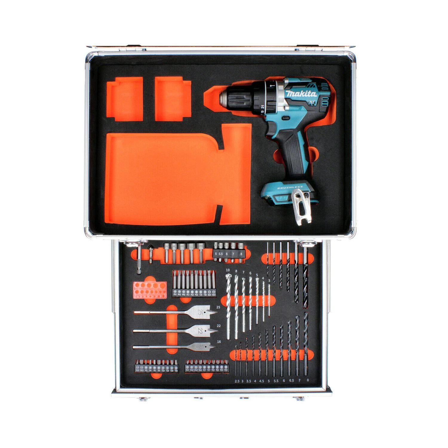 Makita DHP484 18V Combi Drill With 70 Piece Acc.set - Image 2