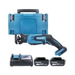 Makita DJR183 18V Mini Reciprocating Saw With 2 X 4.0Ah Batteries, Charger & Case
