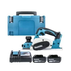 Makita DKP180 18V LXT Cordless 82mm Planer With 2 X 6.0Ah Batteries, Charger & Case