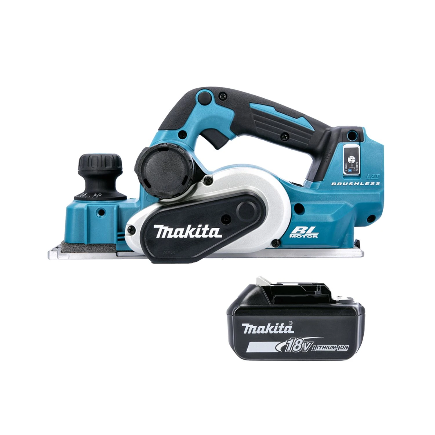 Makita DKP181 18V LXT 82mm Brushless Planer With 1 X 6.0Ah Battery