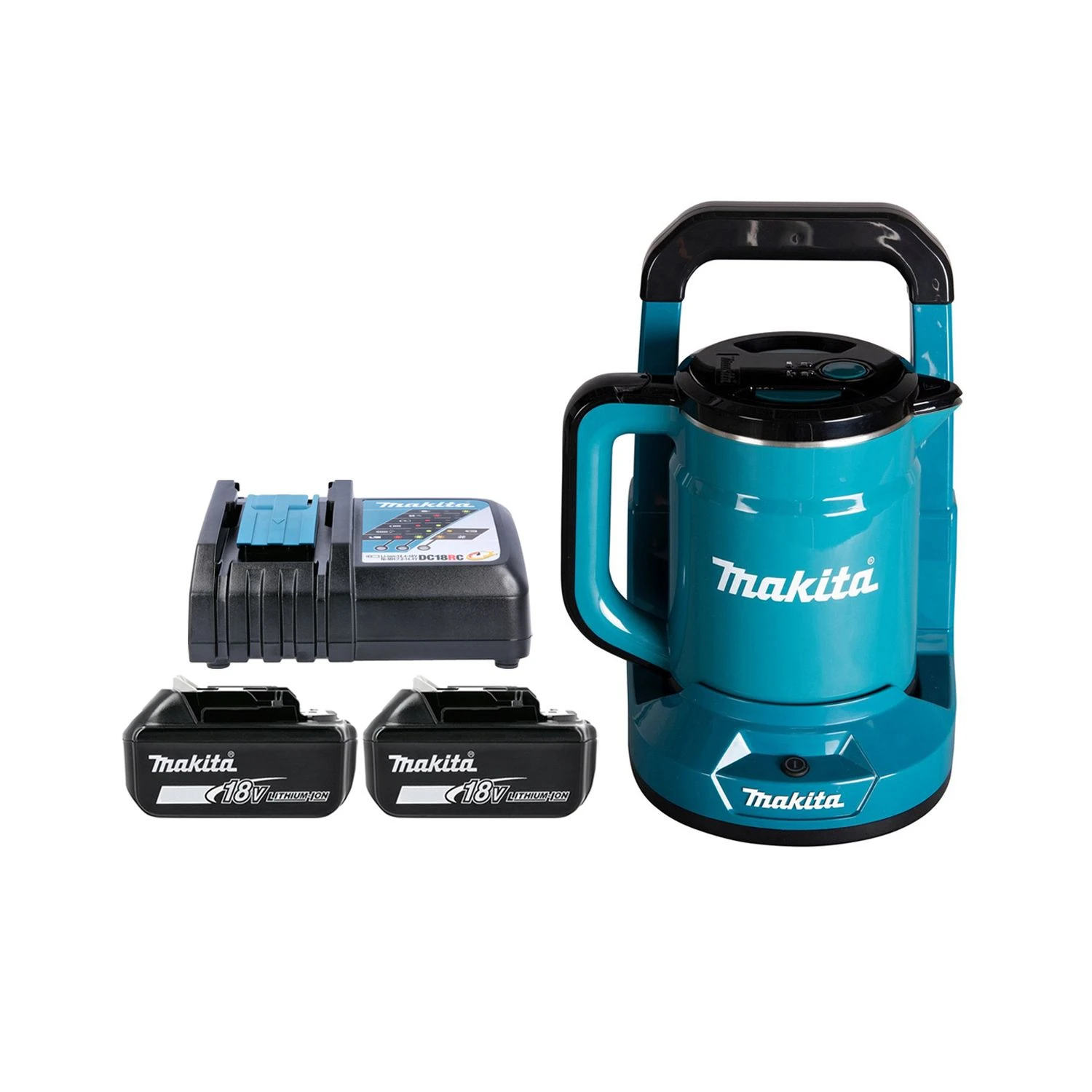 Makita DKT360 18V / 36V LXT Cordless Kettle With 2 X 6.0Ah Batteries & Charger