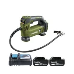 Makita DMP180 18V LXT Cordless Olive Green Inflator With 2 X 6.0Ah Batteries & Charger