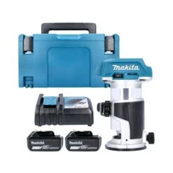 Makita DRT50 18V LXT Cordless Brushless Laminate Router/Trimmer With 2 X 5.0Ah Batteries, Charger & Type 3 Case