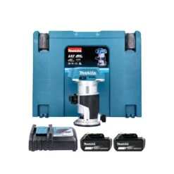 Makita DRT50 18V LXT Li-ion Brushless Router/Trimmer With 2 X 6.0Ah Batteries, Charger & Case
