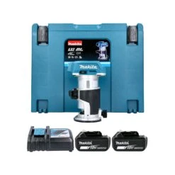 Makita DRT50 18V Brushless Cordless Router/Trimmer With 2 X 5.0Ah Batteries, Charger & Case