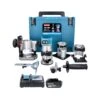 Makita DRT50ZJX3 18v Brushless Router With Extra Bases With 1 X 5.0Ah Battery & Charger