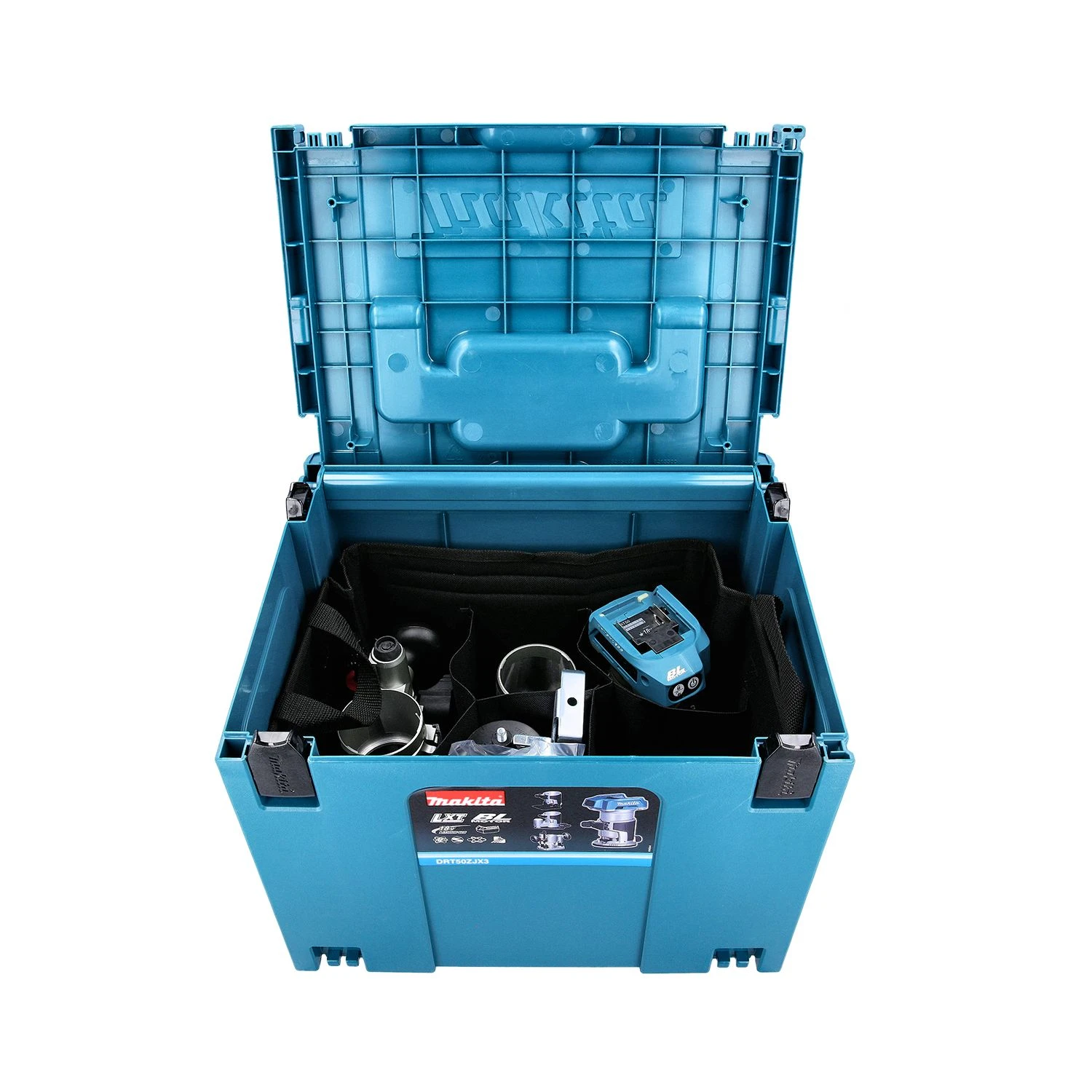 Makita DRT50ZJX3 18v Brushless Router With Extra Bases With 1 X 5.0Ah Battery & Charger - Image 9