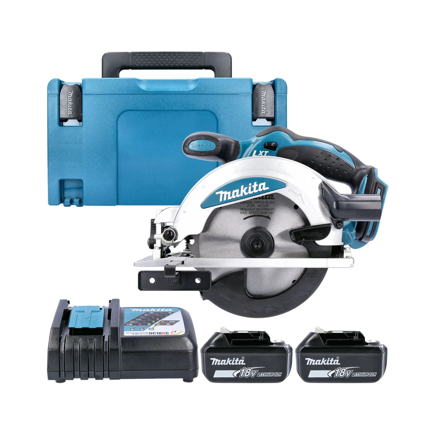 Makita DSS610 18V Circular Saw 165mm With 2 X 3Ah Batteries, Charger & Type 3 Case
