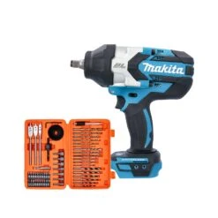 Makita DTW1002 18V 1/2" Brushless Impact Wrench With 56 Piece Drill & Screwdriver Bit Set