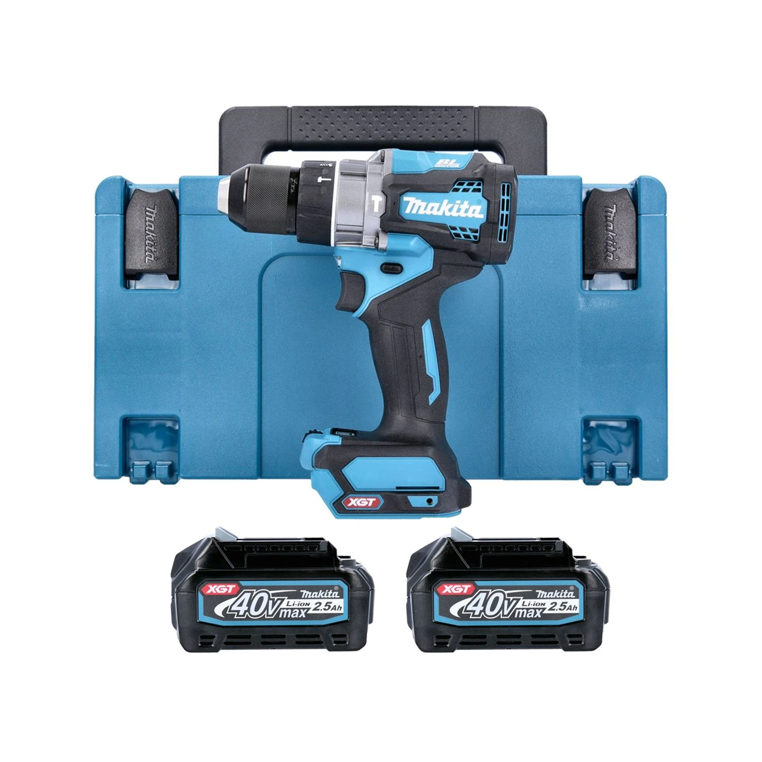 Makita HP001G 40V Combi Drill + 2 X 2.5Ah Batteries & Case